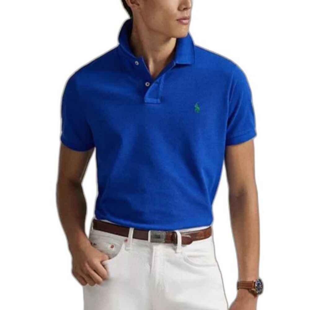 Polo Ralph Lauren Men's Cobalt Blue Mesh Classic SS Polo Shirt Size XLT